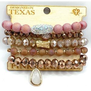 Pink Panache Stack NWT in Pinks & Rhinestones